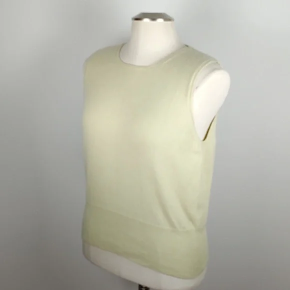 100% Cashmere Ann Taylor NWOT Sleeveless Knit Sweater Vest Top Size XL - Picture 9 of 10